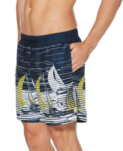 Sailboat Swim Short Medieval Blue Perry Ellis