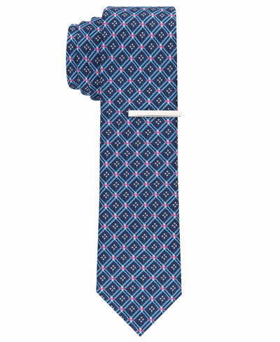 Selfby Neat Geo Print Tie (Navy) 