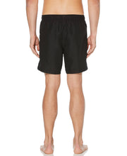 Side Stripe Logo Swim Short Black Perry Ellis