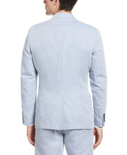 Slim Fit Blue Linen Blend Twill Suit