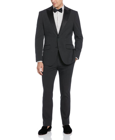 Slim Fit Charcoal Heather Contrast Tuxedo