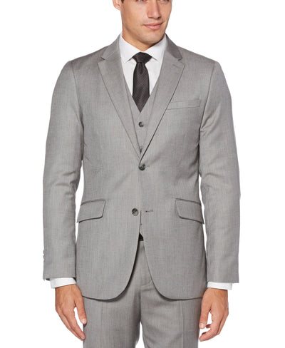 Slim Fit Herringbone Suit Jacket Brushed Nickel Perry Ellis