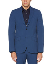 Slim Fit Washable Solid Suit Jacket Bay Blue Perry Ellis