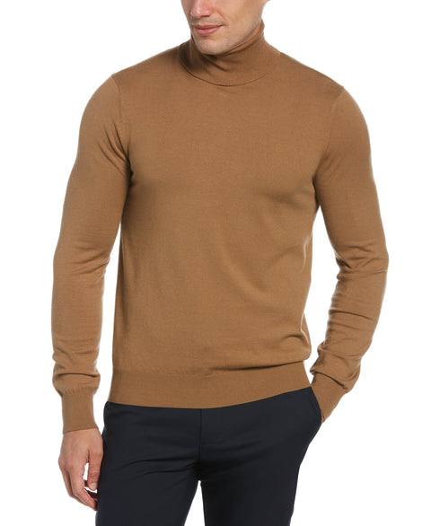 Solid Tech Knit Turtleneck Sweater