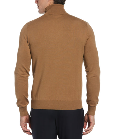 Solid Tech Knit Turtleneck Sweater