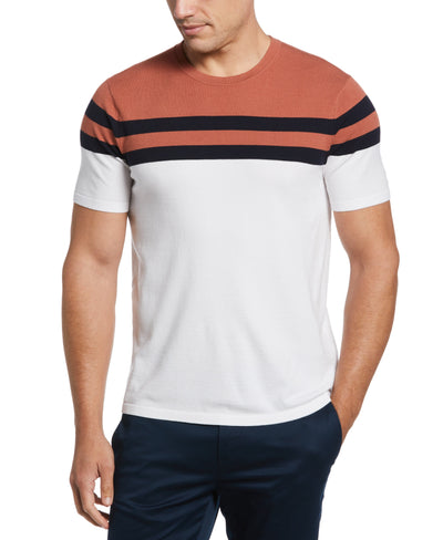 Chest Stripe Tech Tee (Bright White) 