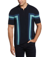 Color Block Tech Zip Polo (Dark Sapphire) 