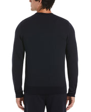 Pinstripe Crew Neck Sweater (Dark Sapphire) 