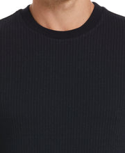 Pinstripe Crew Neck Sweater (Dark Sapphire) 
