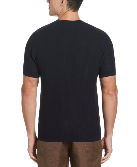 Tech Vertical Ribbed Sweater (Dark Sapphire) 