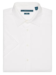 Total Stretch Slim Fit Solid Shirt Bright White Perry Ellis