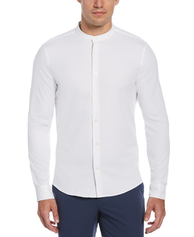 Untucked Total Stretch Slim Fit Banded Collar Shirt