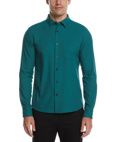 Untucked Total Stretch Slim Fit Solid Shirt (Jasper) 