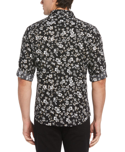 Untucked Water Floral Printed Shirt