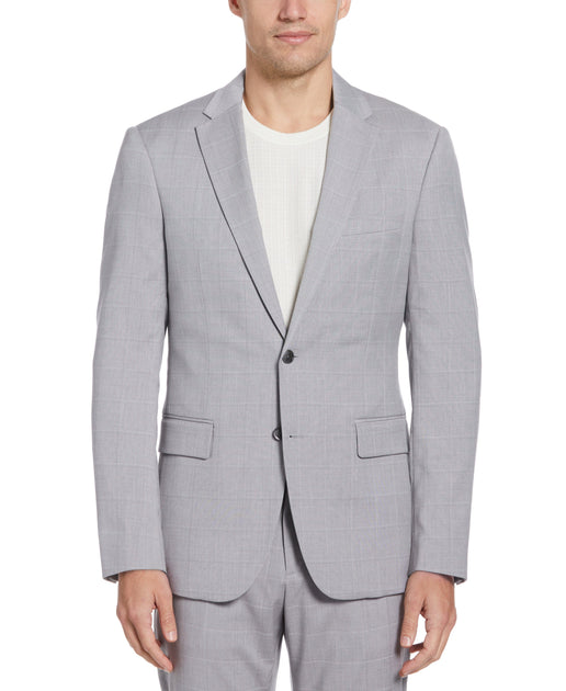 Windowpane Plaid Suit Jacket