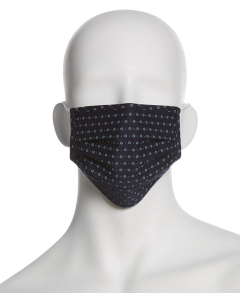 Poplin Print 3 Pack Pleated Face Mask Assorted Perry Ellis