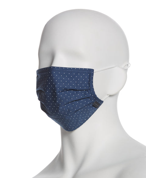 Reusable Poplin 3 Pack Pleated Fabric Face Mask Assorted Perry Ellis