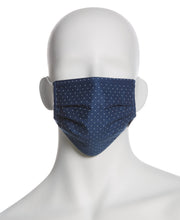 Reusable Poplin 3 Pack Pleated Fabric Face Mask Assorted Perry Ellis