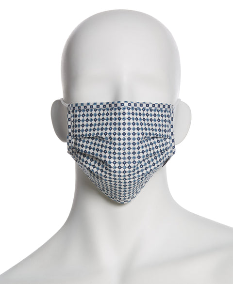 Reusable Poplin 3 Pack Pleated Fabric Face Mask Assorted Perry Ellis