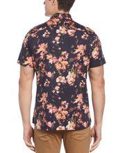 Stretch Floral Print Shirt (Dark Sapphire) 