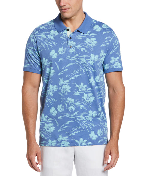 Big & Tall Ultra Soft Floral Polo (Dutch Blue) 