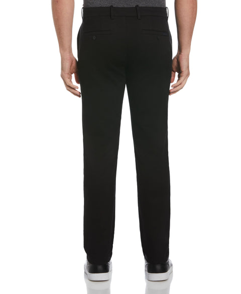 Big & Tall Dobby Flat Front Stretch Chino (Black) 