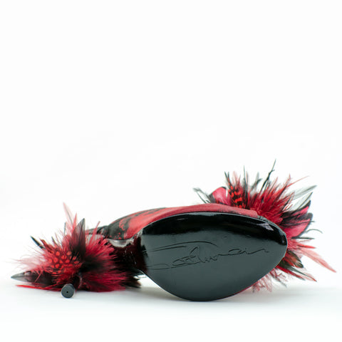 Couture Boudoir high heel slipper, a fetish couture shoe by designer Georgina Goodman
