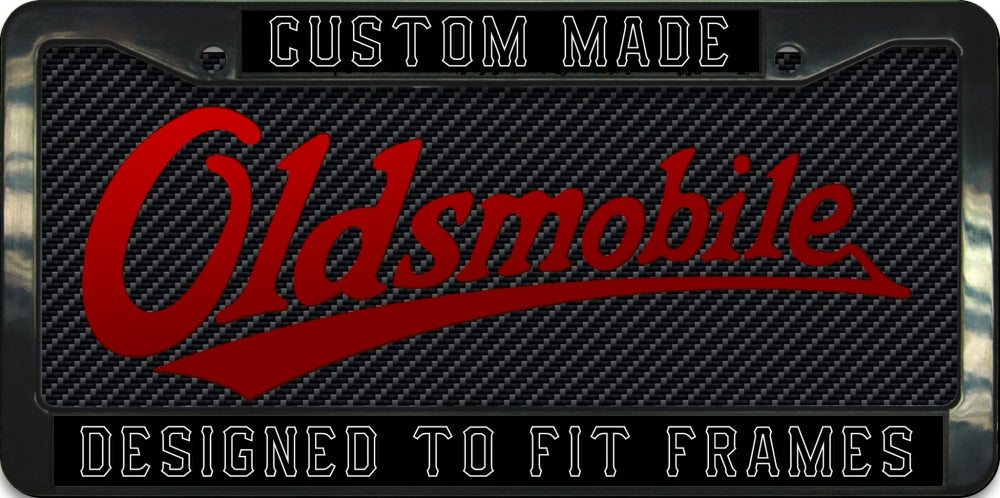 Patriotic Aluminum Oldsmobile Red Custom Vanity License Plate Cutlass 4-4-2 F-85