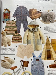 Sunday times style magazine gift guide with binibamba merino sheepskin baby slippers