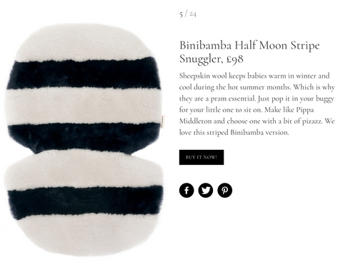 binibamba half moon stripe snuggler