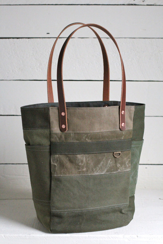 WWII era Canvas Pocket Tote Bag - FORESTBOUND