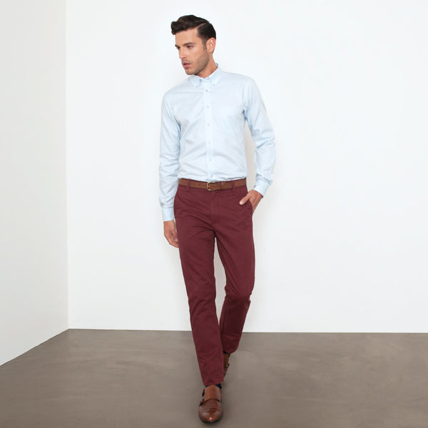 maroon stretch pants