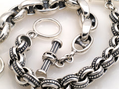 Handmade Heavy Link Chains, Sterling