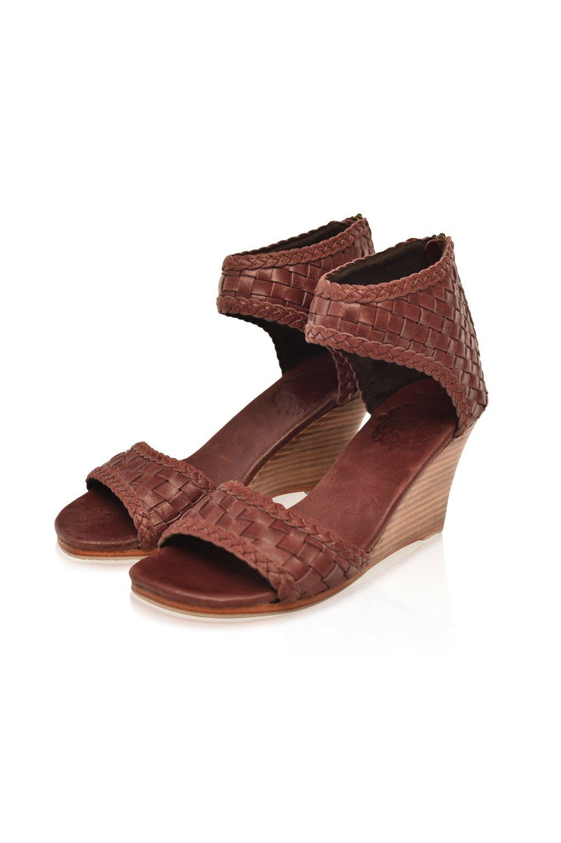 Leather Shoes - Athena Leather Wedges