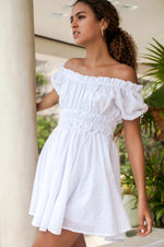 Butterfly Bliss Off Shoulder Mini Dress