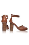 Flamingo Leather Heels (Sz. 5 & 7.5)