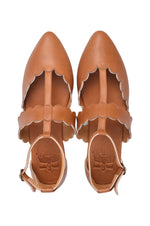 Gardenia Pointy Toe Leather Flats