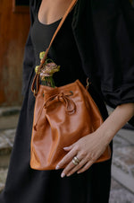 Geneva Drawstring Leather Bag