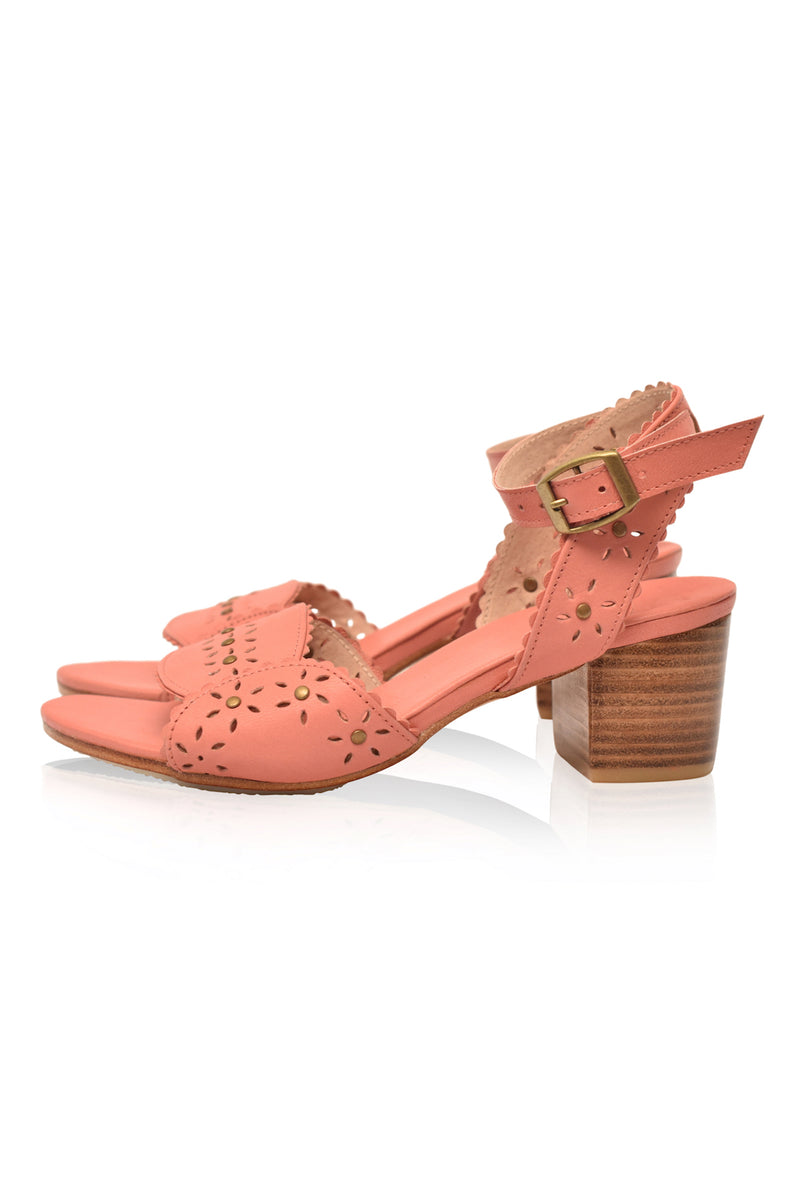 Paloma Leather Heel Sandals