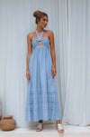 Penelope Halter Linen Maxi Dress