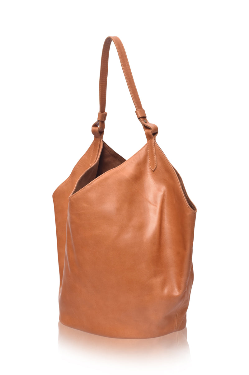 Tulip Medium Leather Tote Bag