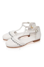 Wonderland T-strap Leather Flats