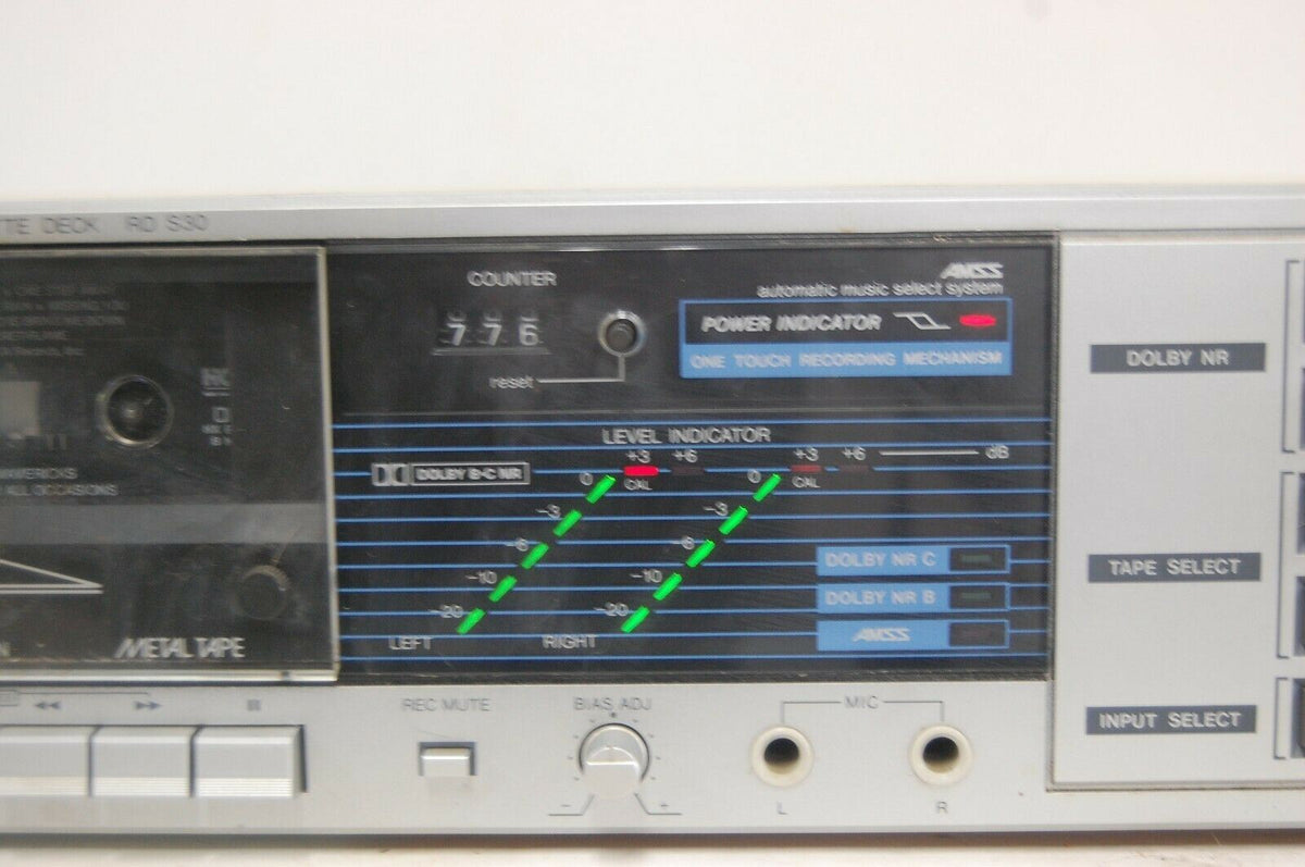 Vintage Sanyo RD S30 Cassette Estéreo Reproductor Y Grabador De 1982 unidad de cinta 