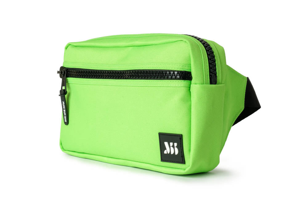 neon green bum bag