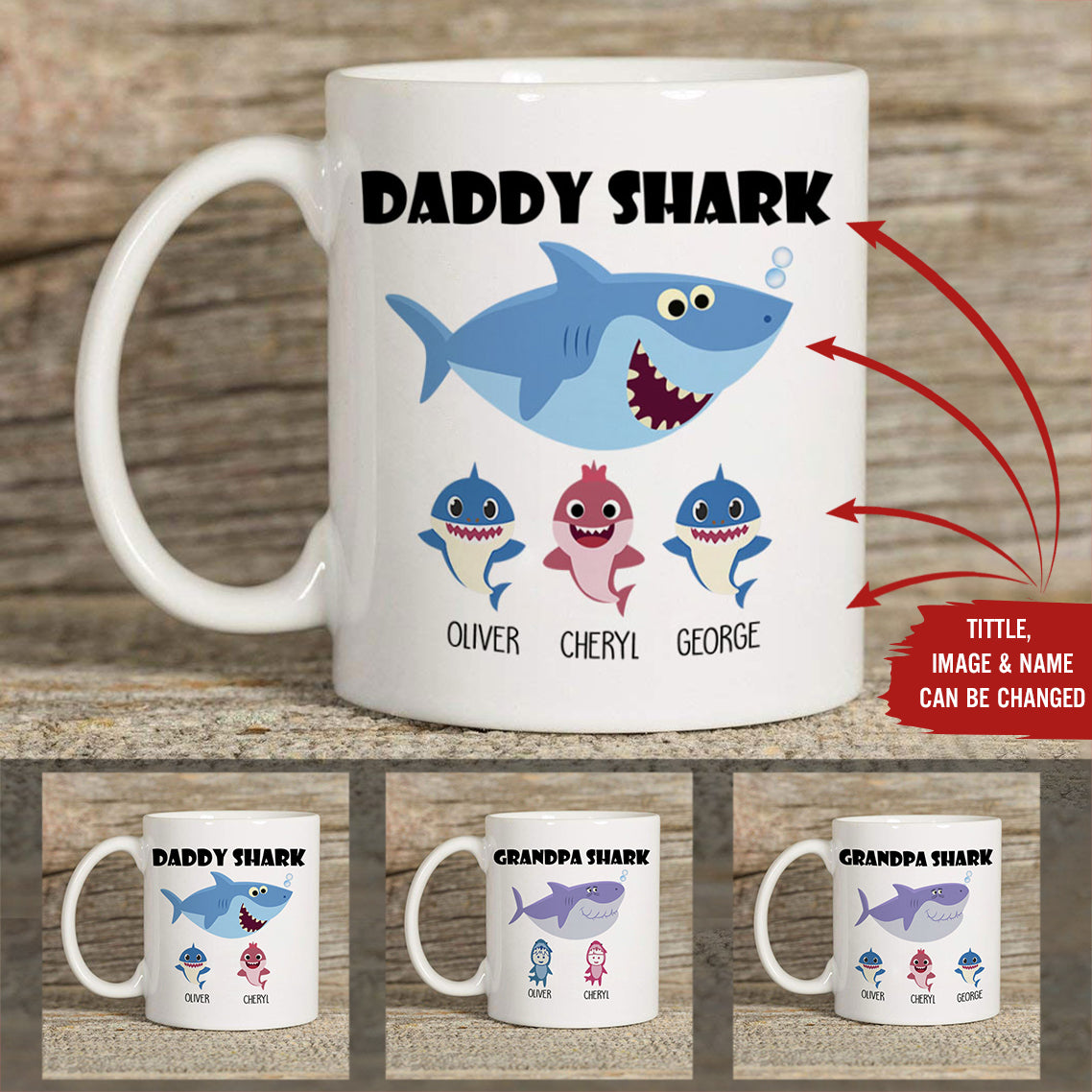 daddy shark do do do me mug