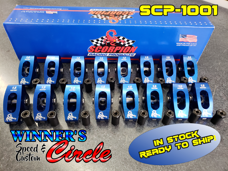 Scorpion Performance Scp1001 Sbc Roller Rocker Arms 1 5 Ratio 7 16 Stu Winners Circle Speed And Custom