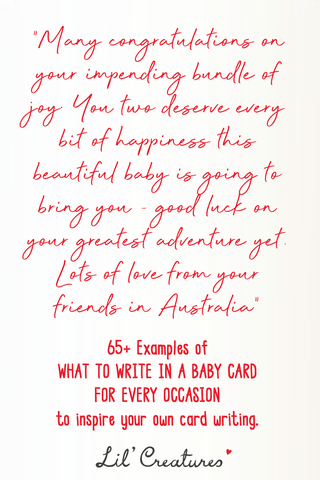 What to write on a baby card