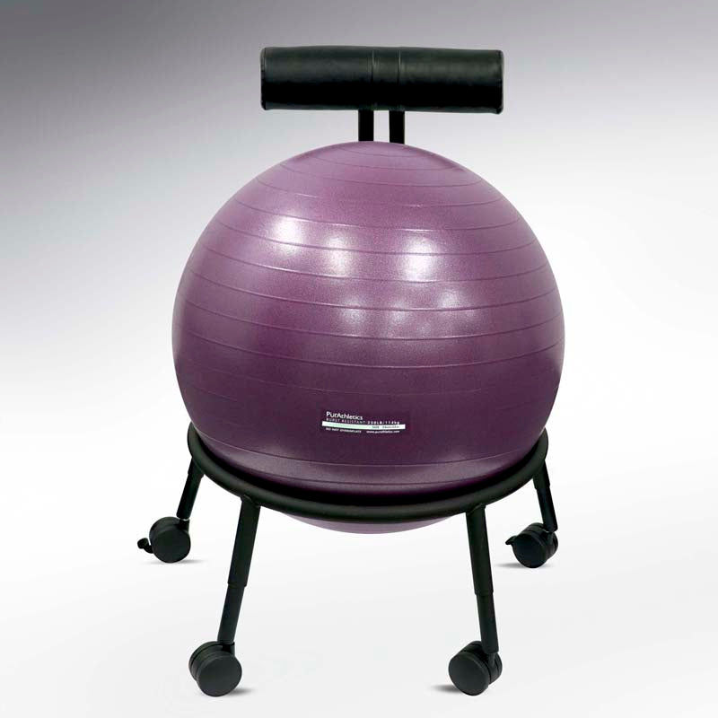 purple ball chair