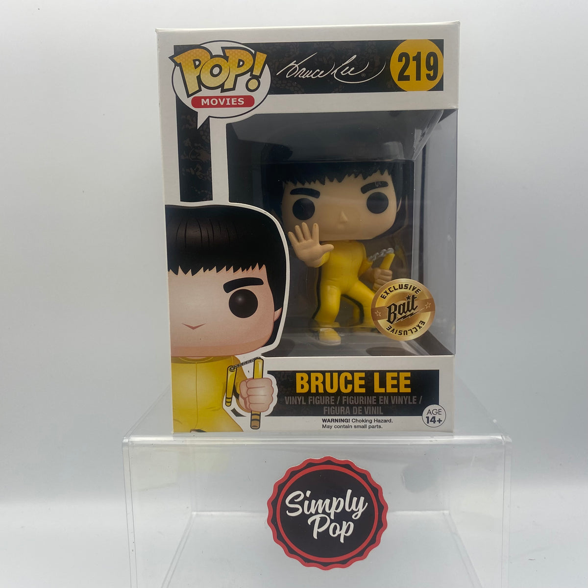 Funko Pop #219 Bruce Lee Yellow Suit Game of Death Pop Protective shell 