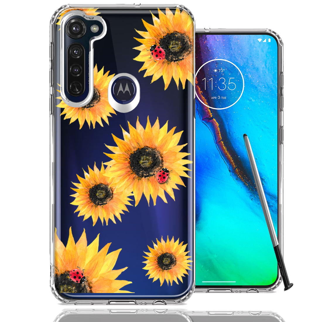 Kruipen surfen Respectvol For Motorola Moto G stylus Sunflower Ladybug Design Double Layer Phone –  CellCasesUSA